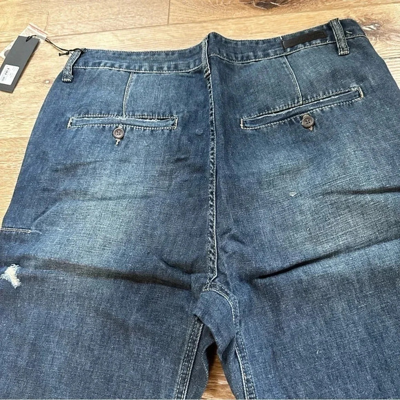 NWT One Teaspoon Mr. Browns Linen Blend Relaxed Leg Indigo Jeans - Picture 5 of 10